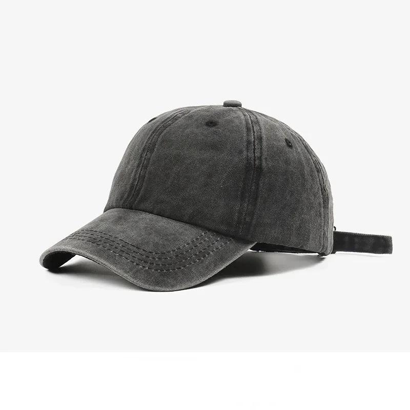 Baseball Cap Washed Denim Men Women Snapback Hat Vintage Hip Hop Caps Solid Color Hat Bone Casquette Outdoor Casual Sport