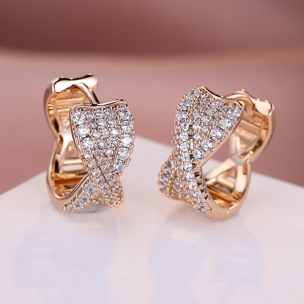 

Роскошные серьги-обручи золотого цвета с геометрическим рисунком для женщин, белые, розовые, красные циркониевые серьги, обручальные серьги, ювелирные изделия для свадебной вечеринки, подарки белый/золотой