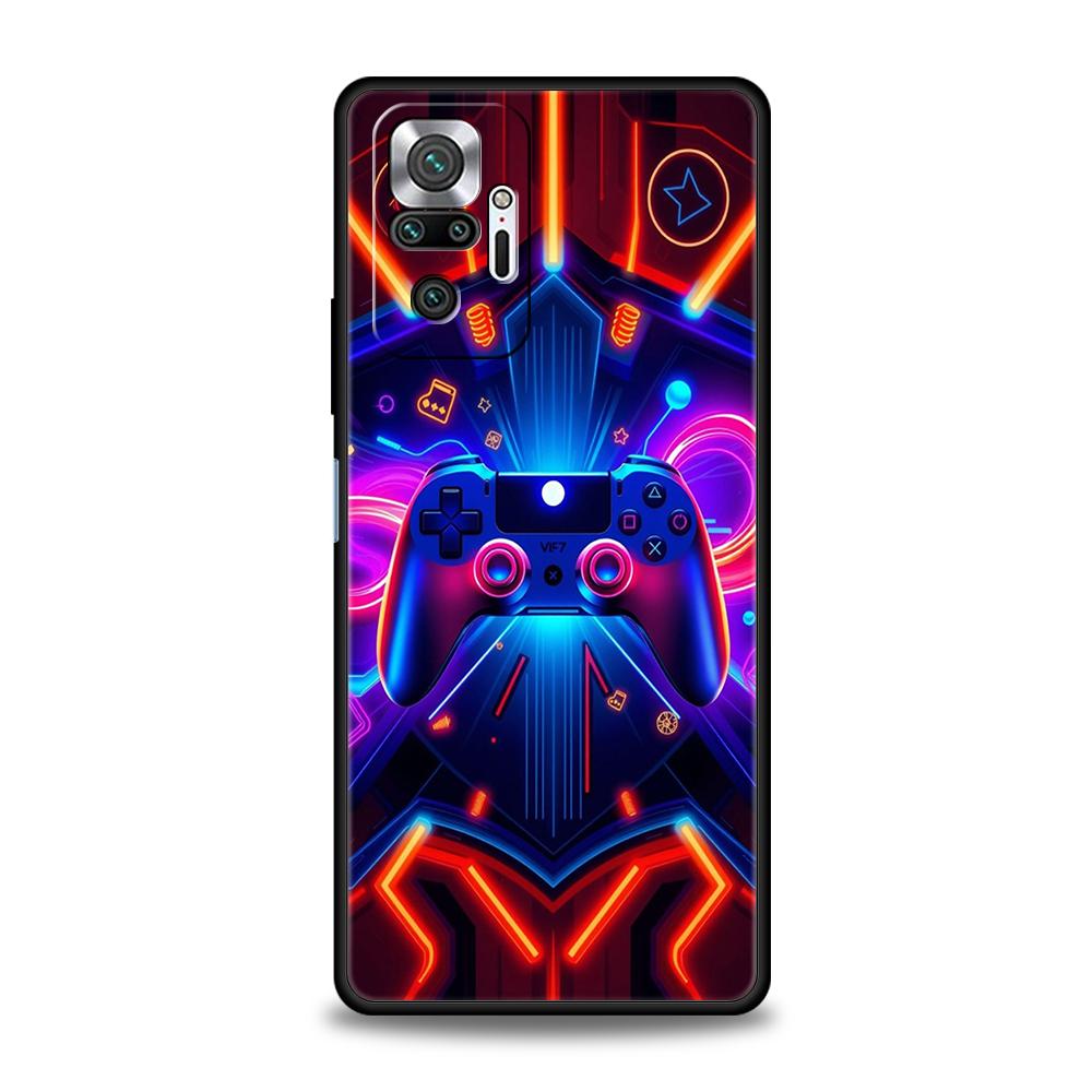 

Phone Case Cover for Redmi 14C 13C 10C Note 14 13 12 10 11 K40 K50 Gaming Pro Plus 5G Soft TPU Shell Game Controller Graphic Note 14ProPlus
