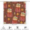 Christmas-Themed Shower Curtain Featuring Cute Bear Design With Santa Hat, Red Scarf And Festive Gingerbread Cookies For Bathroo
