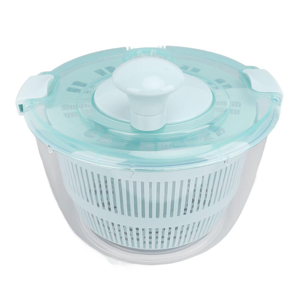 Salad Spinner Lake Blue 5L Fast One Handed Manual Salad Washer Spinner for Vegetable Fruit Lettuce