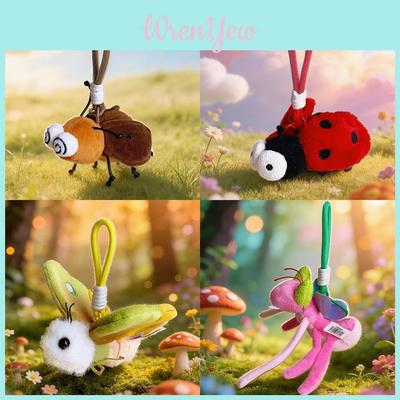 Creative Insect Plush Toy Keychain With Short Plush Material For Kids And Collectors