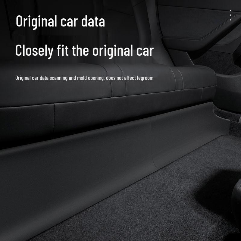 Tesla Model Y Rear Seat Flannel Anti-Kick Protector - Interior Modification Accessory
