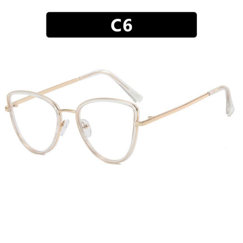 1.67 1.74 -8 to +8 Cat Eye Metal Frame Clear Glasses Myopia Nerd Spectacles Fashion Hyperopia