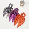 Comfortable Fabric Hair Elastics Halloween Ties for Women Girls, Spooky Spider Web Skeleton Bat Non-damaging Bands Pumpkin Scrunchies, Pleated