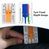 Car Wheel Tire Tread Depth Gauge 0-20mm Tyre Depth Meter Indicator Motorcycle Trailer Van Measurement Tool