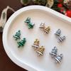 18/50Pcs Creative Realistic Gold Silver Christmas Tree Resin Nail Charms Resin Stereo Nail Art Decorations Diy Nails Accessories