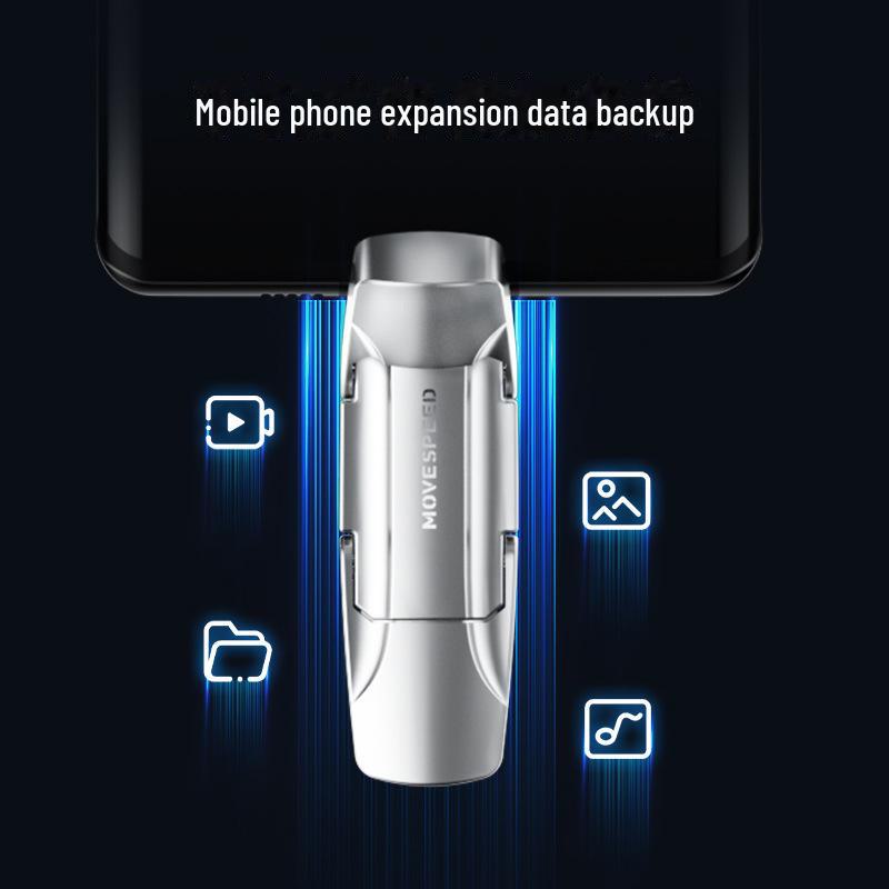 

Твердотельный флэш-накопитель MOVESPEED Yi V Series USB 3.1/Type-C с двойным интерфейсом, 520 МБ/с 128GB