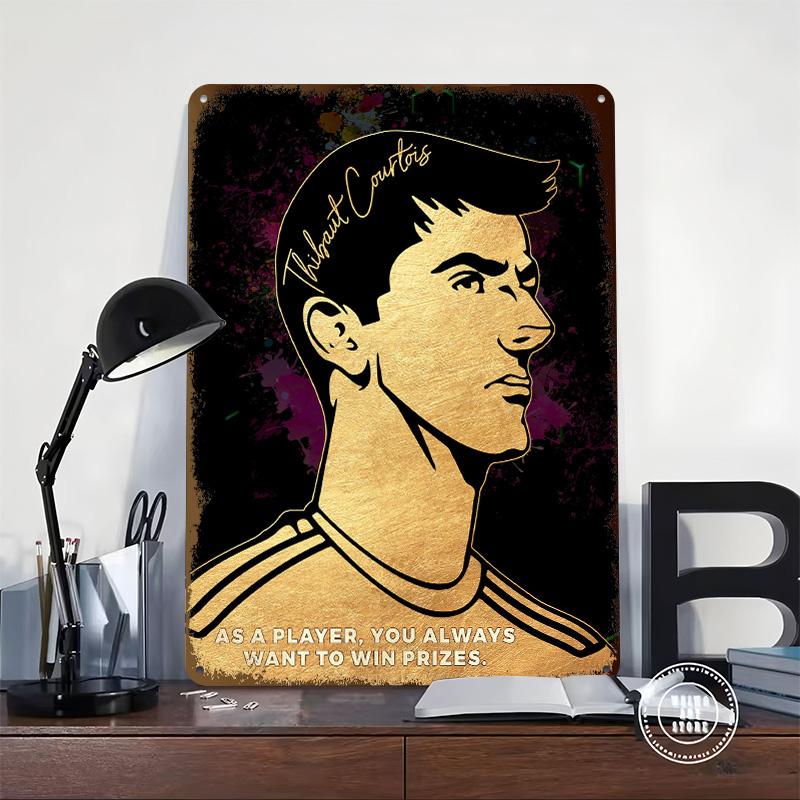 Thibaut Courtois Art Printed Poster Customized Wall Art Retro Vintage Metal Tin Signs for Home Office Decor Bedroom Decorations