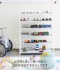 Yamazaki Miniature Car Rail Toy W51 X D24 X Tower Collection 5018 & Rack, White, Approx. H65cm, Stand, Double-Sided,