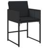 VidaXL Ensemble à manger de jardin coussins 7pcs Noir Résine tressée 3278034