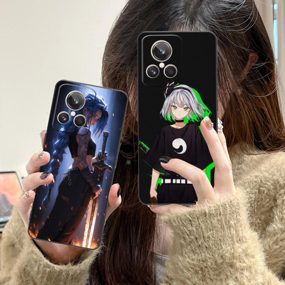 Anime Girl Mobile Phone Case for Realme GT 8 Neo Pro C75 73 71 C67 65 C55 53 C35 31 C20 15 Colorful Printing Cover Pretty
