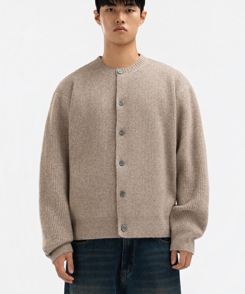 Underoff [2Pack] Semi-Oversized Crop Fit Round Cardigan 5 Colors