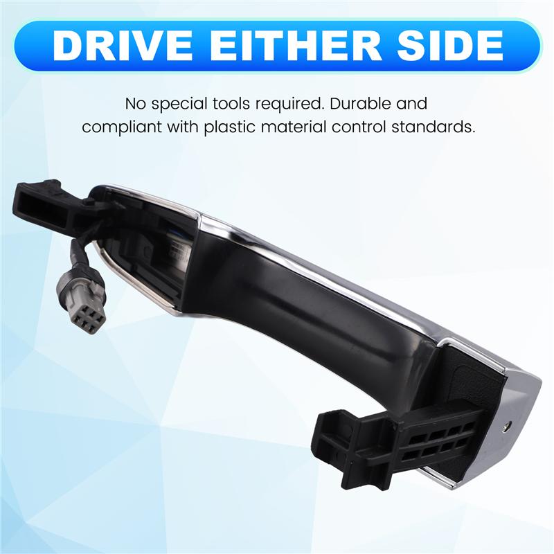 ABLZ-Front Exterior Door Handle Keyless Entry With Button For Hyundai CRETA 2015-2018