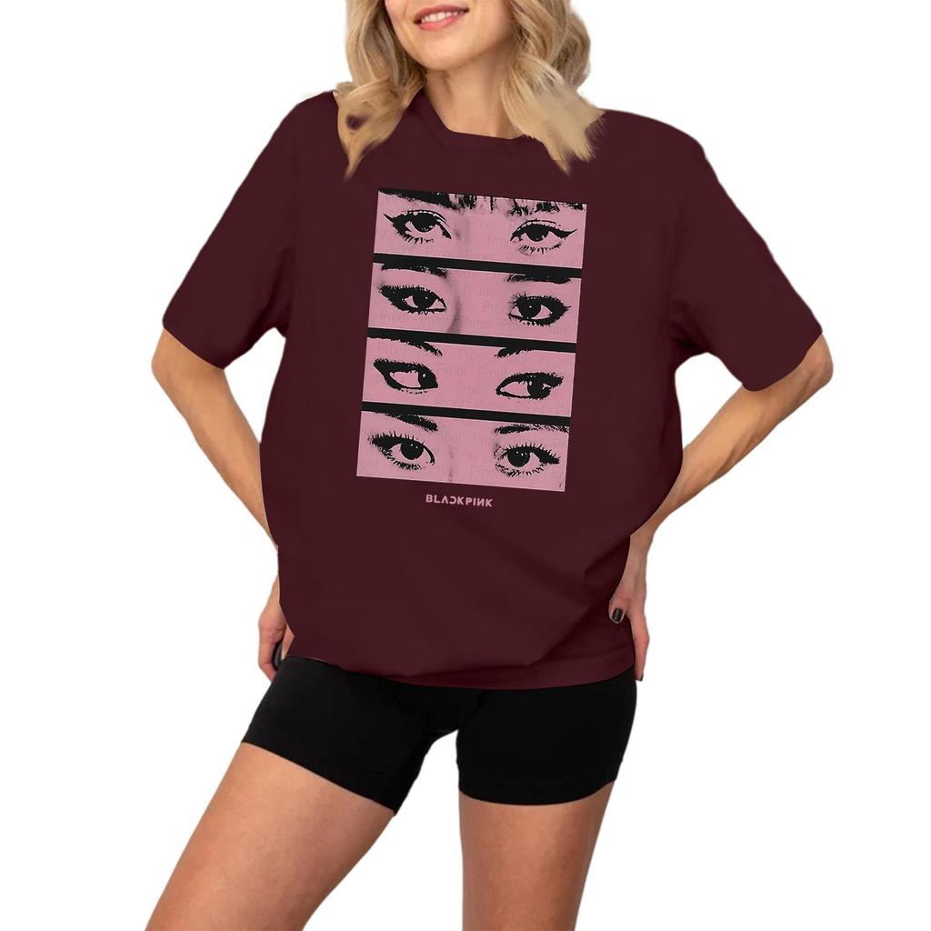 Damen Modisches Und Lässiges Langarm Bedrucktes Kurzarm-Oberteil