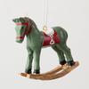 3D Cartoon Horse Christmas Retro Figurines Ornament Xmas Hanging Decoration  Holiday Party