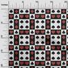 oneOone Cotton Flex Red Fabric Poker Card Sewing Craft Projects Fabric Prints By Yard 40 Inch