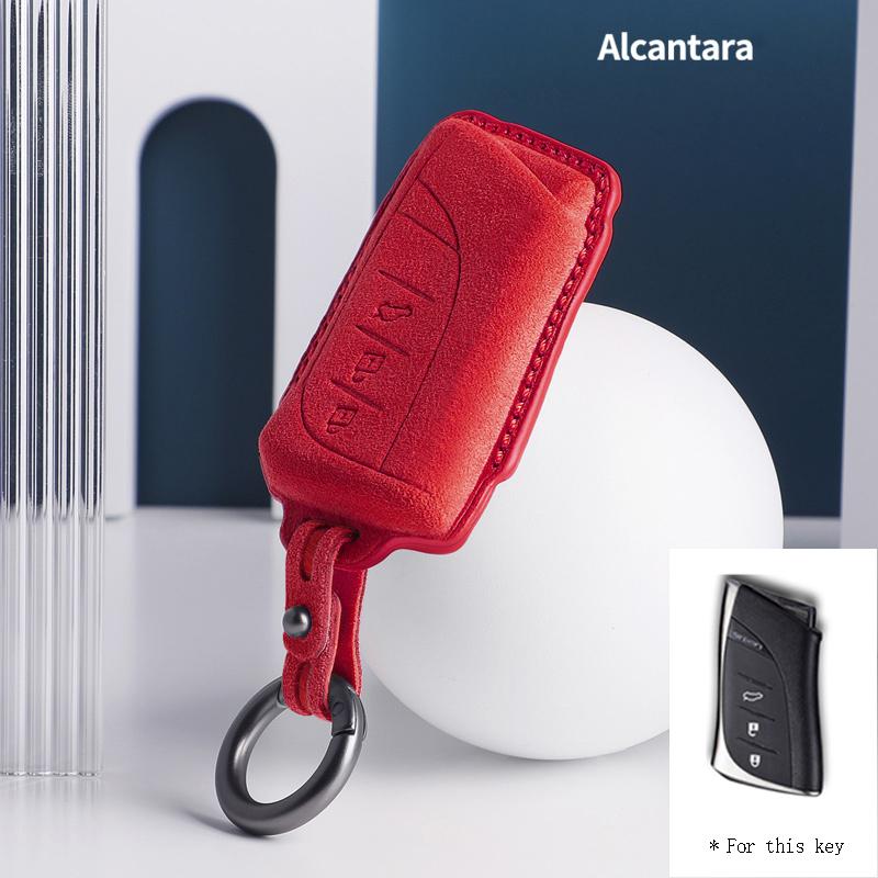 New Suede Key Case Car Key Cover Shell For For Lexus ES NX GS RX UX250 UX260 ES350 LC500 3/4 Button Remote Key Holder Keychain