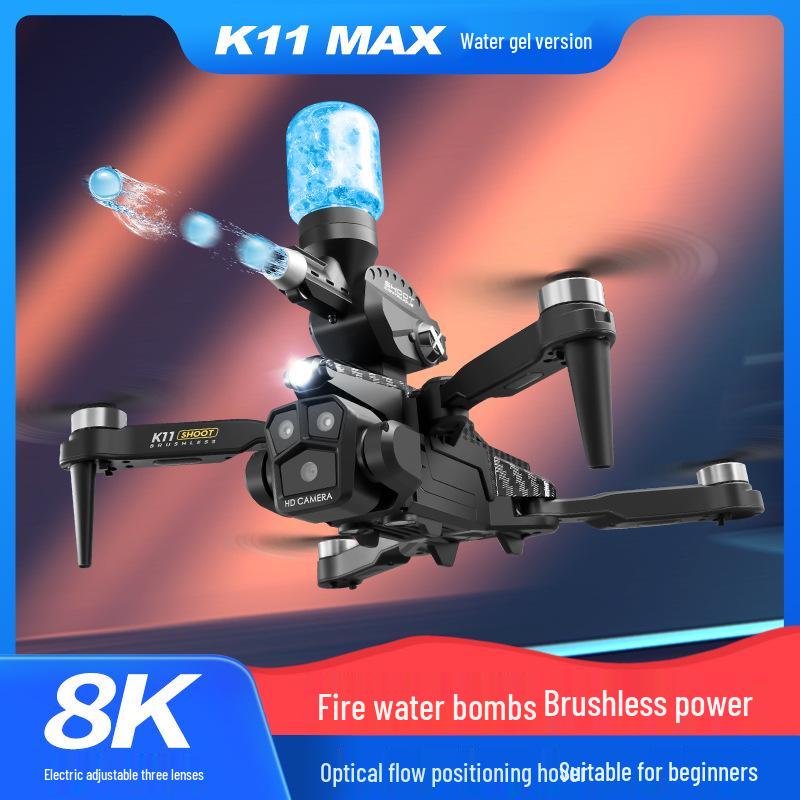 K11Max Drone: Brushless Motor Quadcopter with Triple Cameras, Water Bomb Launch, Remote Control