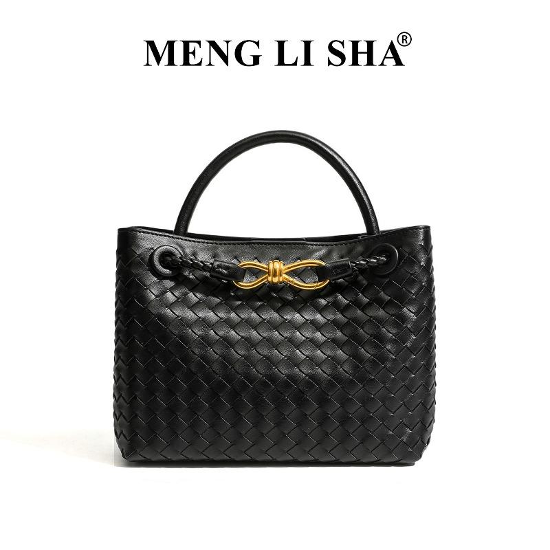 European and American Retro High-end Handwoven Bag Shoulder Messenger Bag Commuter Versatile Portable Tote Bag