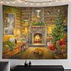 Cross-border Christmas Tree Tapestry Santa Hanging Cloth Background Cloth Digital Printing