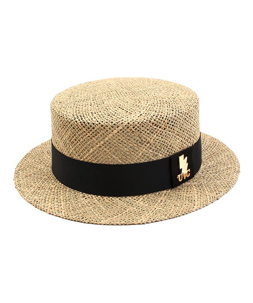 Yunibeosyeolkemiseuteuli Bau Flat Short Panama Hat Gd Raffia Hat