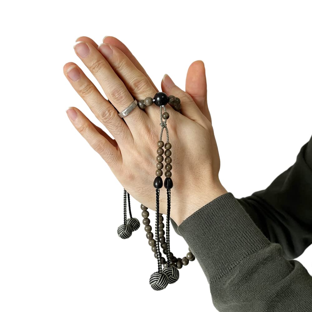 Myorenka Shingon Sect Authentic Prayer Beads for Natural Wooden 108 Divided Ebony Beads Bag Prayer Amulet Prayer Wooden Prayer Amulet Prayer Ancestor