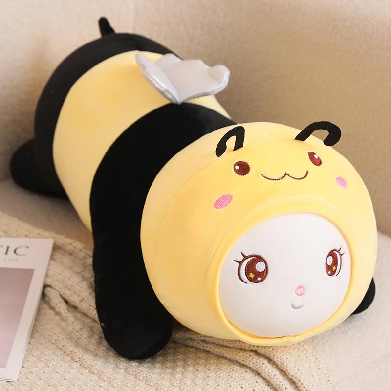 

Adorable Plush Animal Cushion Featuring Bee Dinosaur Hippo Shark And Pig Designs Ideal For All Ages Bee,40cm/15.75in