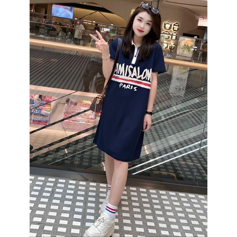 

Polo Summer Loose Casual Slimming Youthful-Looking Dress Picture Color S