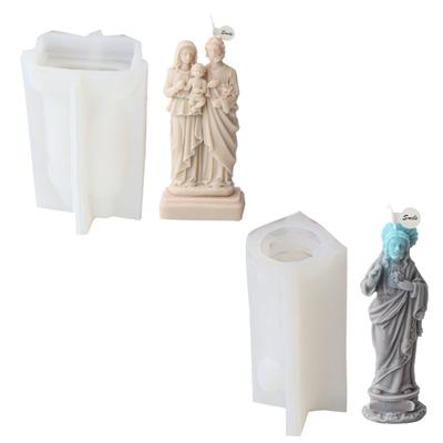 Molde de Silicona 3D de Jesús para Velas, para Jabón Hecho a Mano, Yeso, Resina, Vela de Aromaterapia, Molde de Silicona, Decoraciones de Escritorio