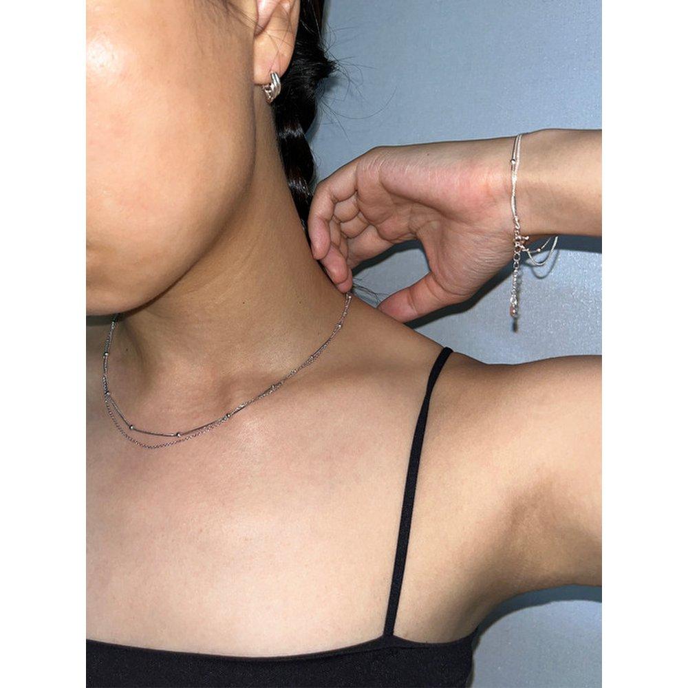 Layered Jung Collection Double Necklace_Silver