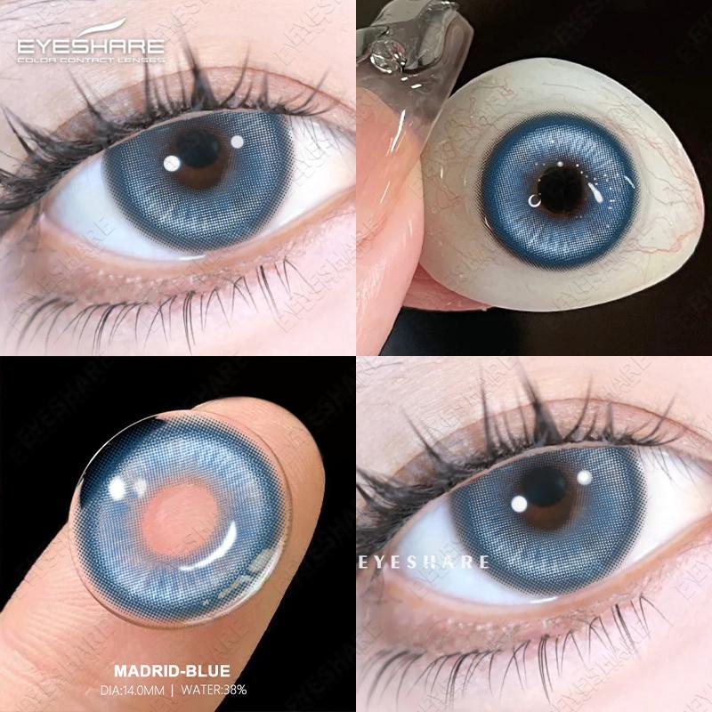 Eyeshare Colored Contact Lenses Cosplay Anime Character Eye Makeup Lenses Red Halloween Carnival Night Contact Lenses Purple Beauty Soft Lenses 1 Pair