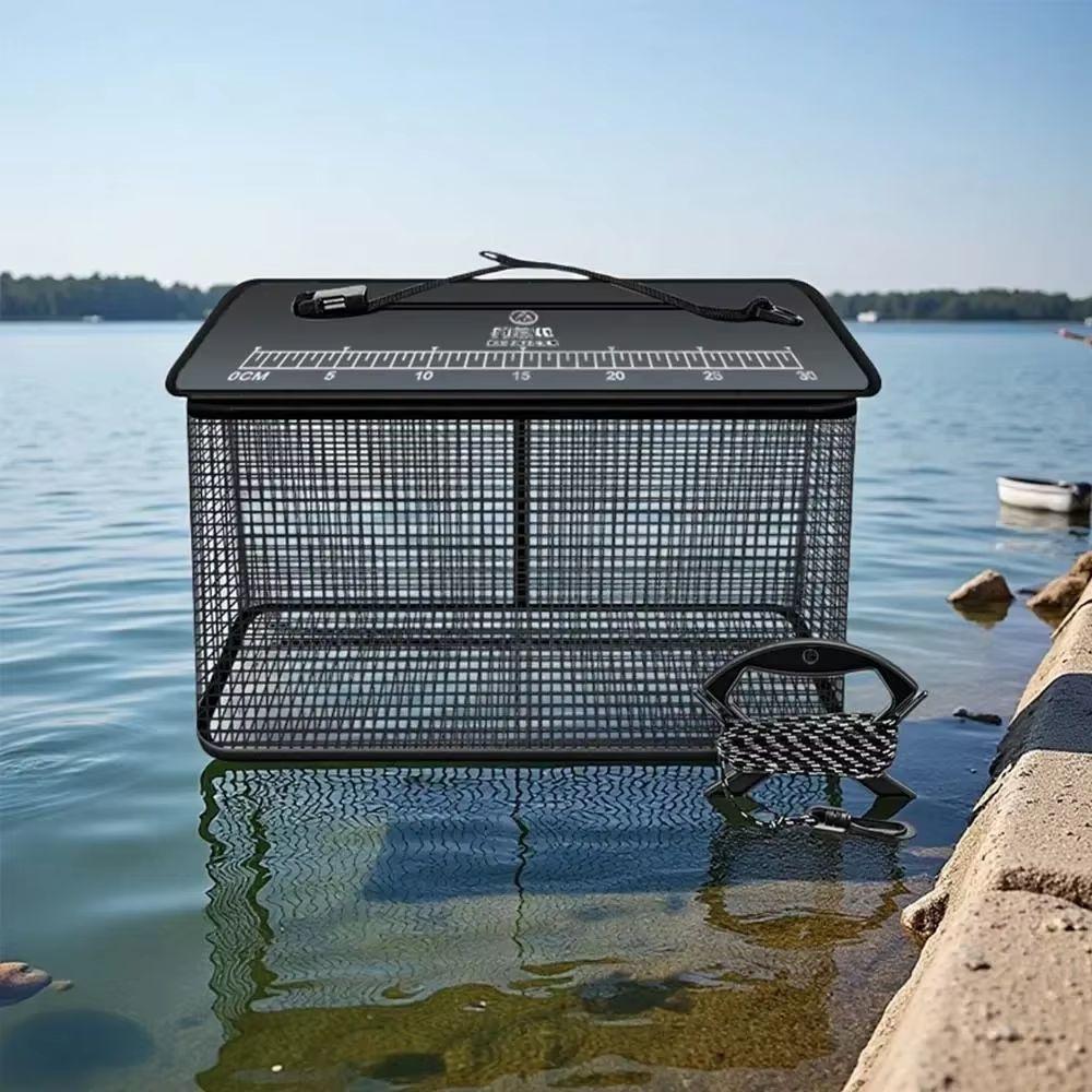 Fish Net Bag Floating Fish Basket Quick-drying Foldable Fishing Net  Fishing Bait