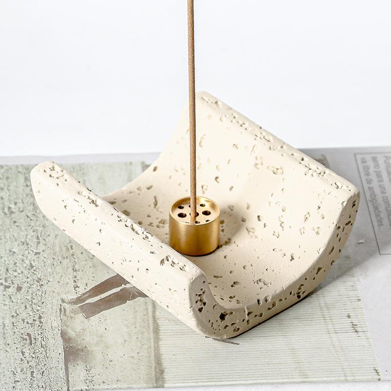Harz Räucherstäbchenhalter Räucherstövchen Stäbchenhalter Linie Platte Sandelholz Spirale Basis Yoga Studios Heimdekoration Geschenk