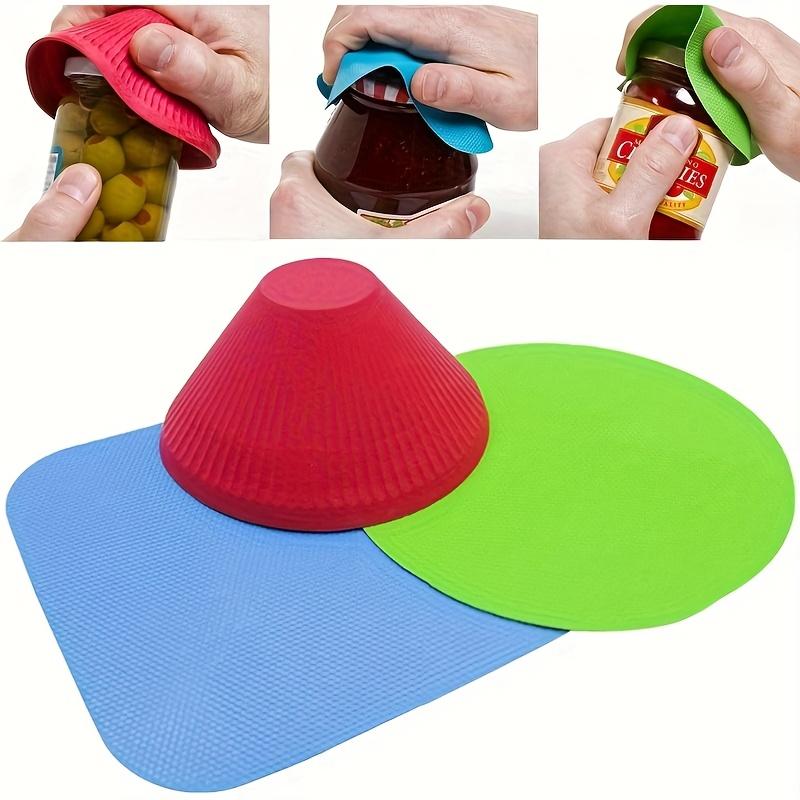1 Rubber Can Opener Pad - Colorful and Reusable, Suitable for People with Weak Hands and Easy To Use Design - Ideal Kitchen Accessory, Perfect Gift