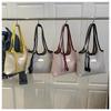 Autumn/Winter 2026 Literary Girl Striped Tote Bag - Large Capacity, Trendy Commuter Essential