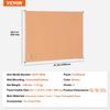 48"x36" Large Cork Board – Wall-Mounted Bulletin Board with Pin Board
