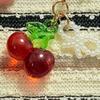 Keychain Pendant Bowknot Decor Simulated Fruit Design Key Chain with Universal Lobster Clasp Keys Bags Phones Accessory
