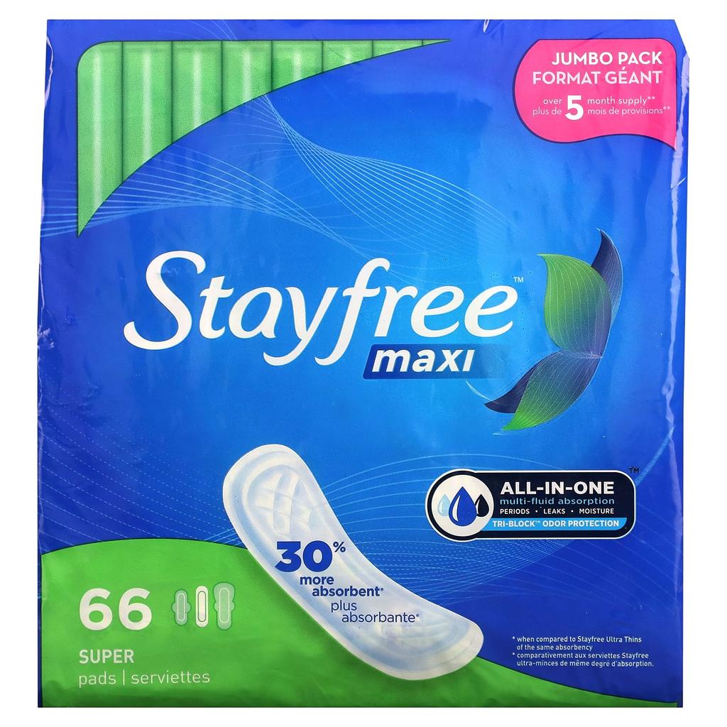 Stayfree Maxi ped, süper, 66 parça