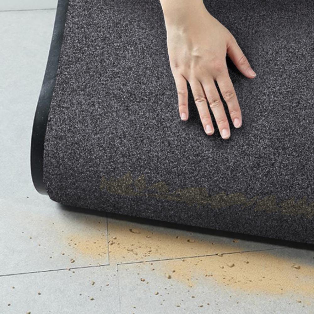 Rubber Doormat, Smooth, Gray, Anti-slip, Soft, 90 X 150cm