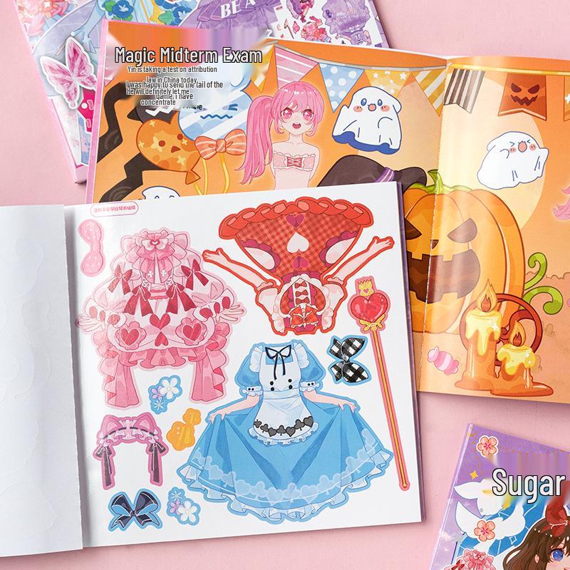 Yan She Tang Dress-Up Sticker Book for Kids: Little Princess Coloring & Clothes Toy