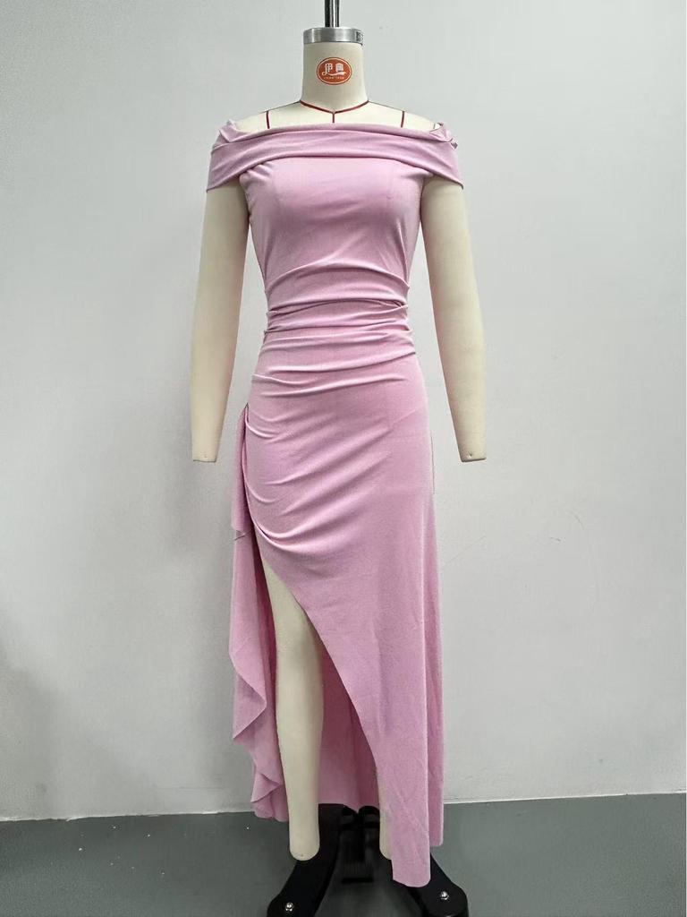 2024 Elegant Sexy Off-Shoulder Evening Dress with Slit