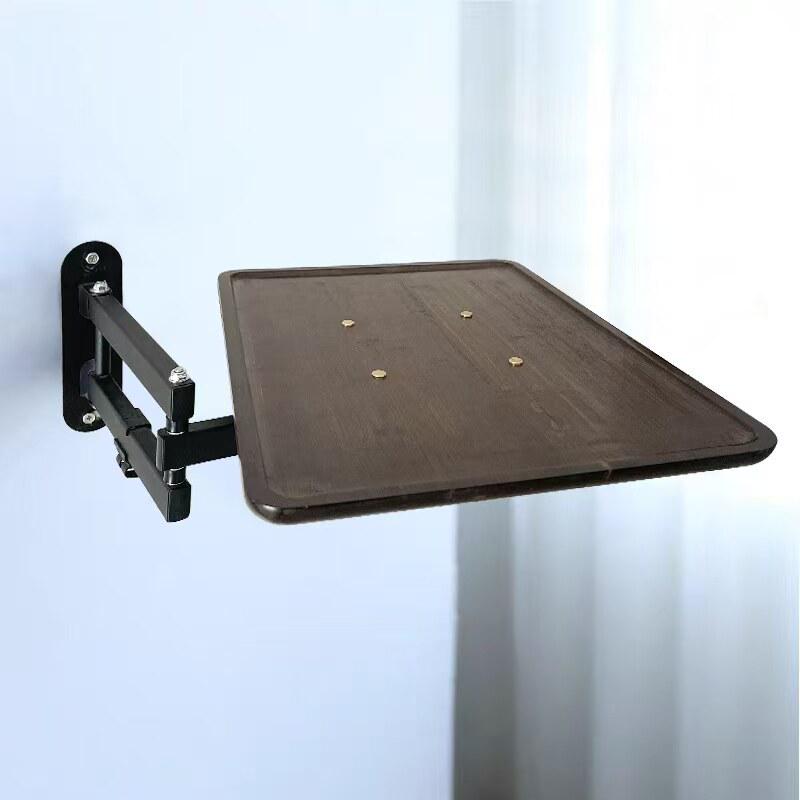 Foldable Rotating Bamboo Wall Shelf and Bedside Storage Rack