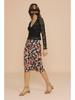 Slimming Tulip Print High Waist Fishtail Midi Skirt for Beach Vacation