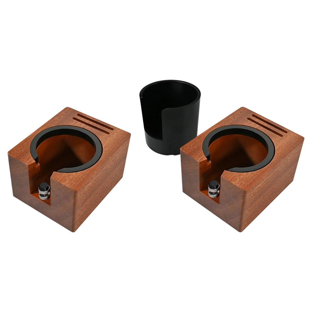 Espresso Tamping Station Espresso Organizer Station Bar Distributor Accessories Wood Tamper Premium Coffee Portafilter Holder