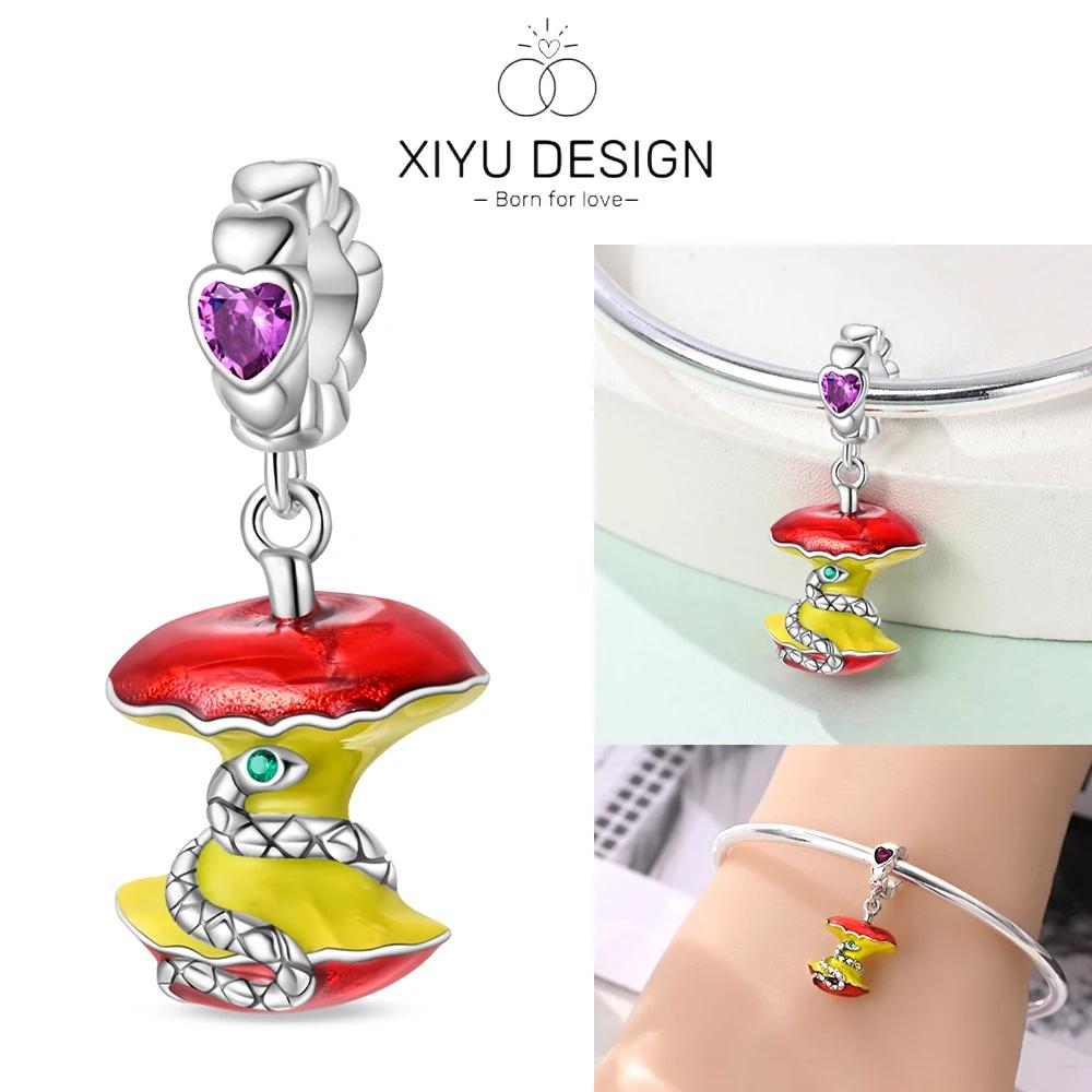 

New copper Delicious Red Fruits Apples Strawberries Cherries Charm Compatible With Authentic Bracelets Dangle Charm for Women Gift Jewellery