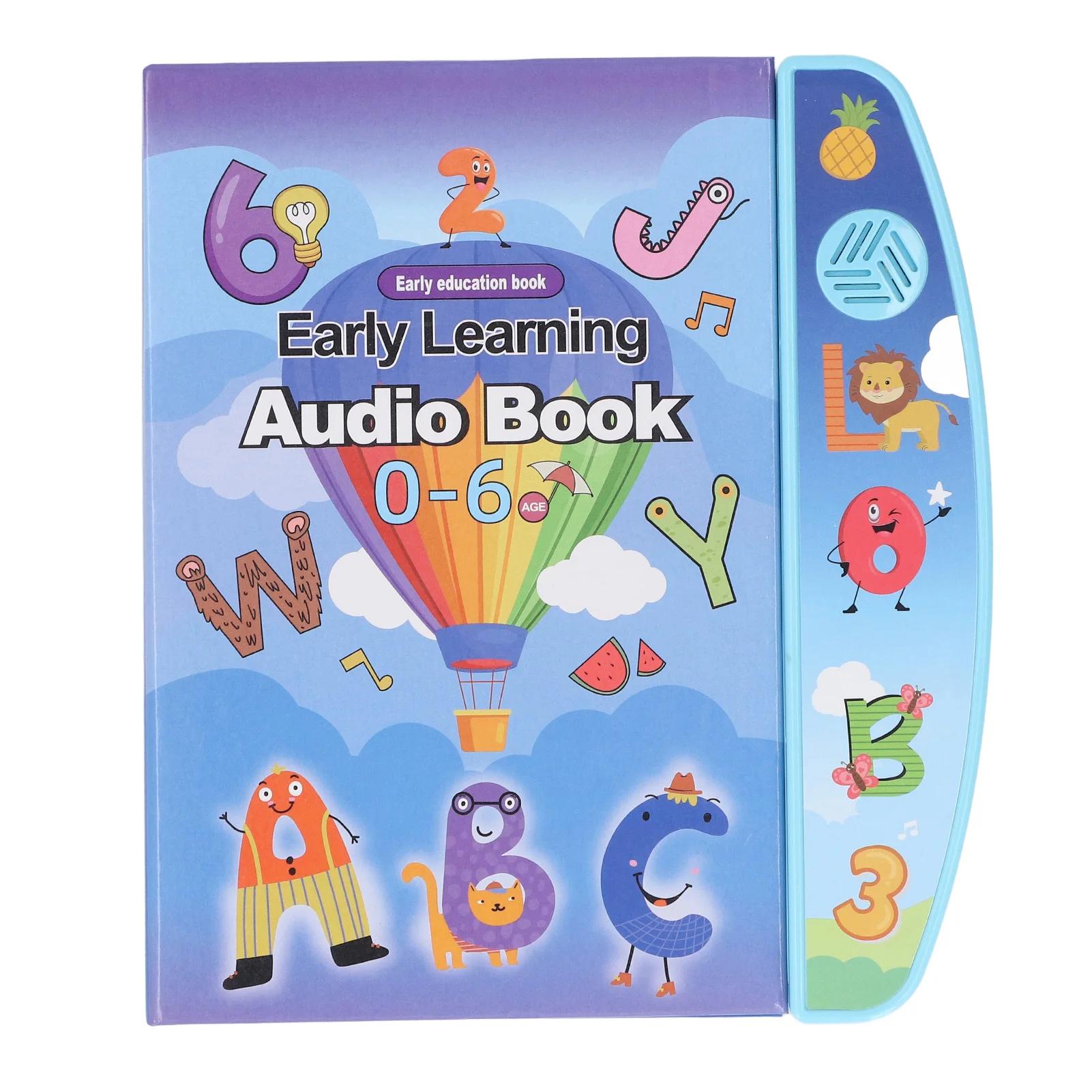 

Kids Electronic Audio Books Alphabet Abc Words Drum Sounds Animals Cognitive Books Interactive Pre-School Educational Toys синий