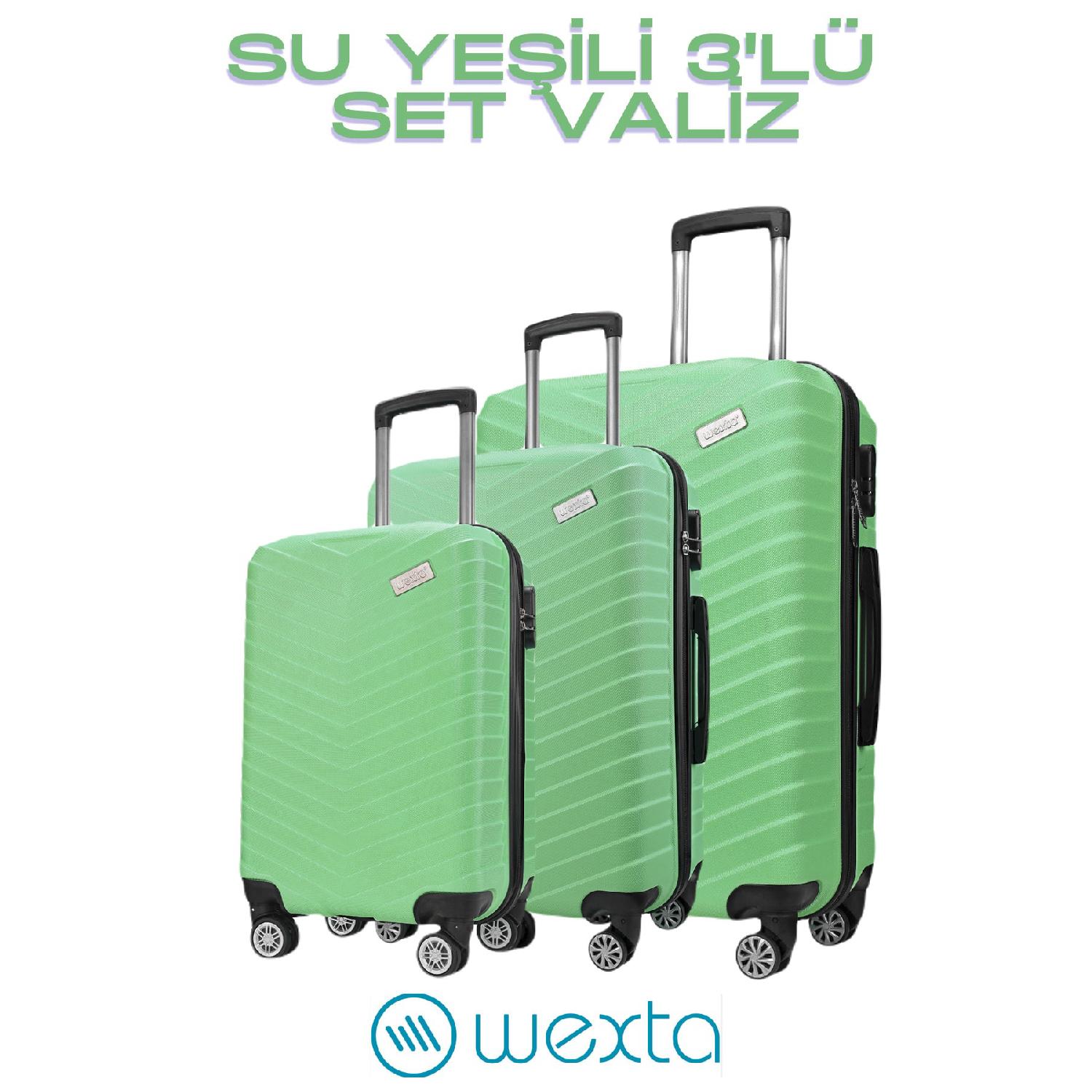 

Wx-1001 Набор из 3 чемоданов зеленого цвета цвета воды