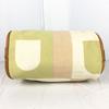 Bally Canvas and Leather Shoulder Bag Beige Lime Green Women(USED)