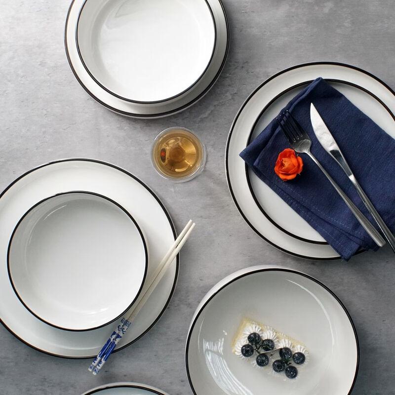 Nordic Style Deep Square Salad Dessert Plate Set